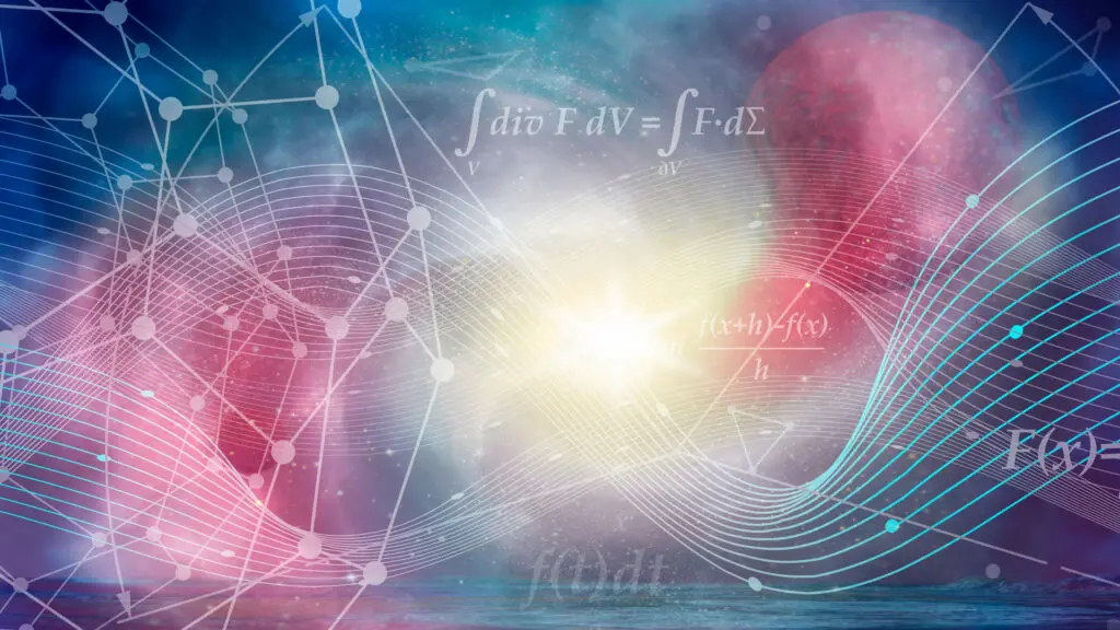A visual representation of quantum fields and consciousness, exploring what God and quantum physics have in common.