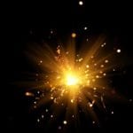 burning sparkler subatomic particles in atom smasher